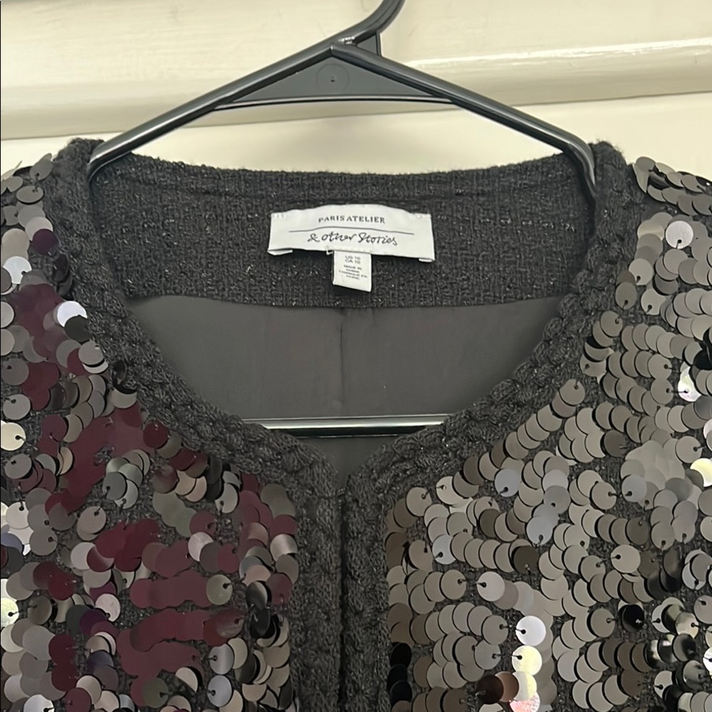 Black Sequin Jacket - image 3